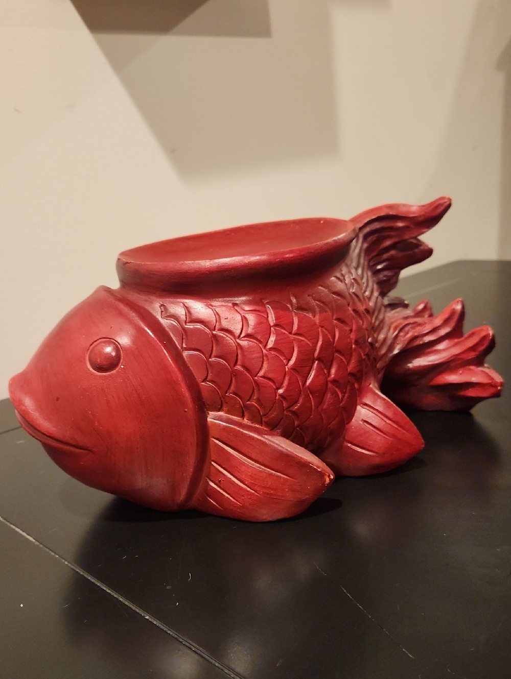 Red Goldfish Candle Holder